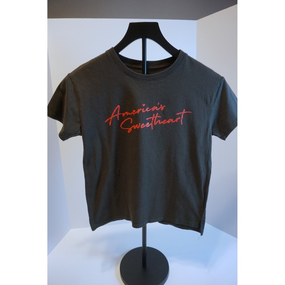 Cotton On Kids Americas Sweetheart Graphic Tee Dark Gray Red Script Shirt 9-10